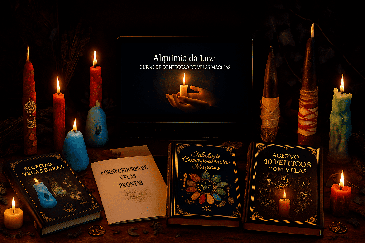 Mockup do curso Alquimia da Luz